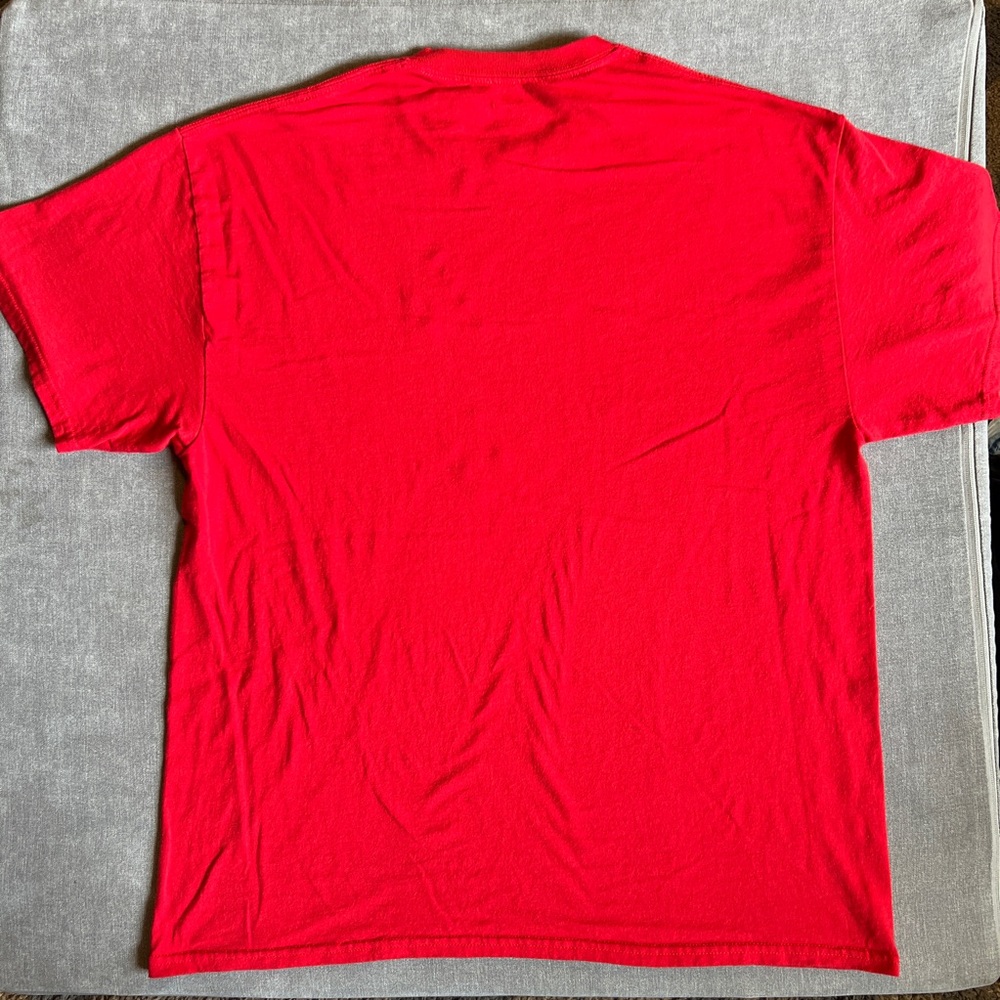 vintage Gildan shirt mens XL‎ red white Cave city cavemen school tee y2k sports - Picture 3 of 7